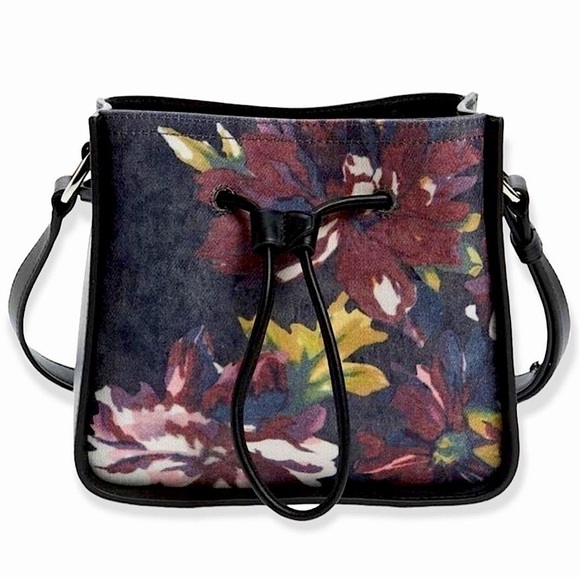 Vintage Philip Lim 3.1 Mini Shoulder Bag Floral Leather/Denim Pastel 8.5 x 7 x 4 - Picture 3 of 12